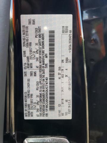 Photo 10 from auction – 2016 FORD ESCAPE SE with VIN 1FMCU0GX0GUC74740