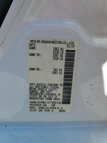 Photo 10 from auction – 2019 NISSAN ALTIMA SR with VIN 1N4BL4CV0KC179016