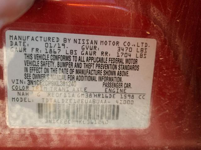 Photo 10 from auction – 2019 NISSAN VERSA NOTE with VIN 3N1CE2CP9KL361240