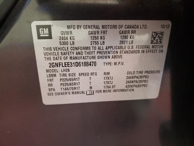Photo 10 from auction – 2013 CHEVROLET EQUINOX LT with VIN 2GNFLEE31D6188470