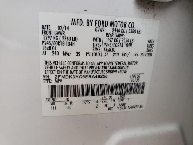 Photo 10 from auction – 2014 FORD EDGE LIMIT with VIN 2FMDK3KC6EBA49256