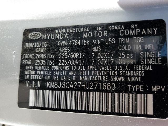 Photo 10 from auction – 2017 HYUNDAI TUCSON LIM with VIN KM8J3CA27HU271683