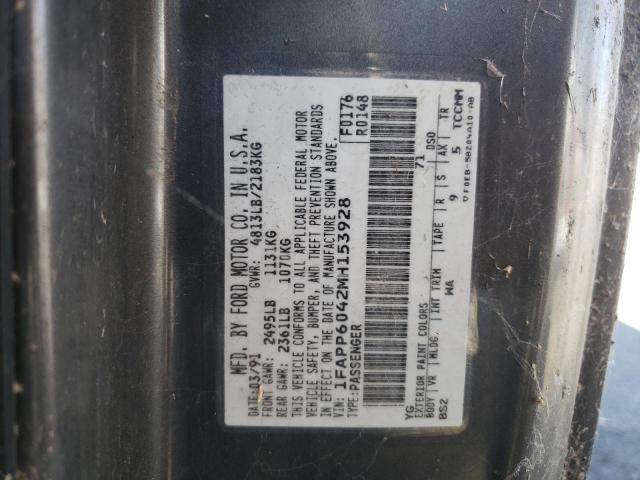 Photo 10 from auction – 1991 FORD THUNDERBIR with VIN 1FAPP6042MH153928