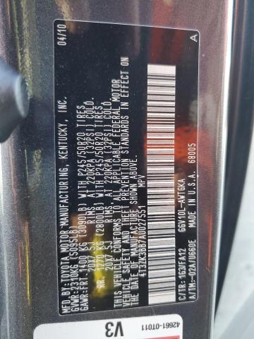 Photo 10 from auction – 2010 TOYOTA VENZA with VIN 4T3ZK3BB7AU027551