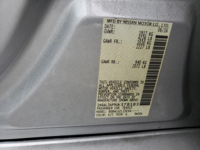 Photo 10 from auction – 2016 NISSAN ALTIMA 2.5 with VIN 1N4AL3AP9GN378183