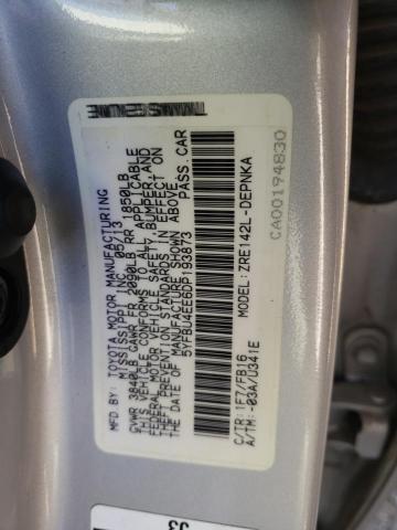 Photo 10 from auction – 2013 TOYOTA COROLLA BA with VIN 5YFBU4EE6DP193873