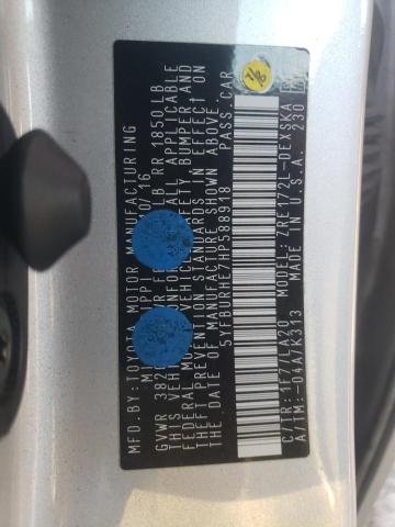 Photo 10 from auction – 2017 TOYOTA COROLLA L with VIN 5YFBURHE7HP588918