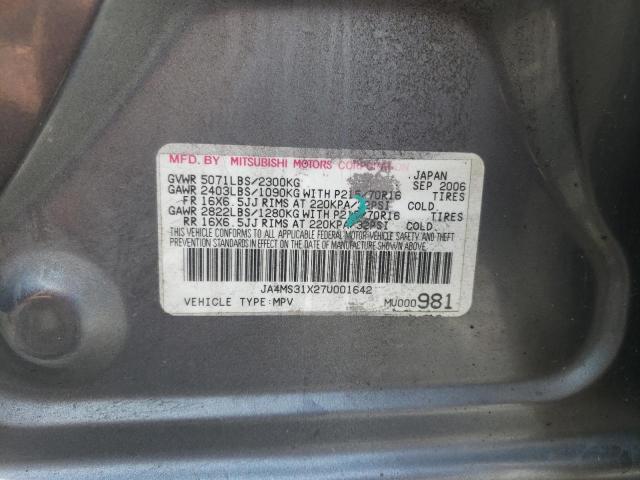 Photo 10 from auction – 2007 MITSUBISHI OUTLANDER with VIN JA4MS31X27U001642