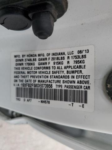 Photo 10 from auction – 2013 HONDA CIVIC LX with VIN 19XFB2F58DE073956