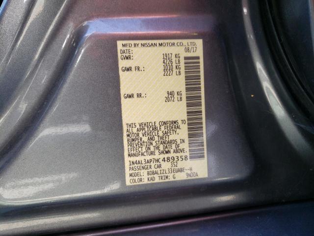 Photo 10 from auction – 2017 NISSAN ALTIMA 2.5 with VIN 1N4AL3AP7HC489358