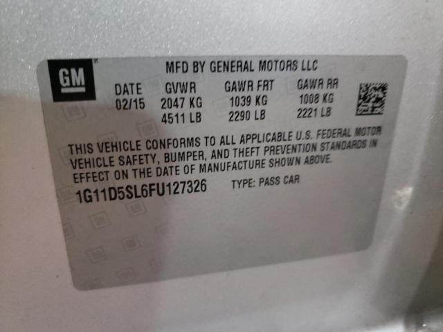 Photo 10 from auction – 2015 CHEVROLET MALIBU 2LT with VIN 1G11D5SL6FU127326