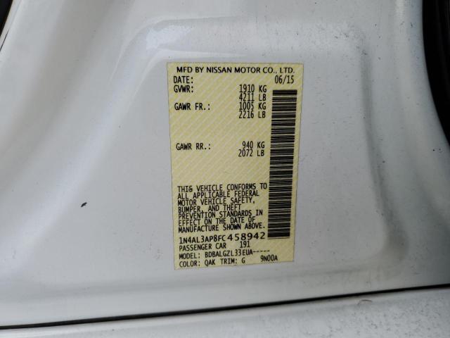 Photo 10 from auction – 2015 NISSAN ALTIMA 2.5 with VIN 1N4AL3AP8FC458942