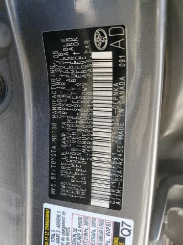 Photo 10 from auction – 2005 TOYOTA COROLLA CE with VIN 2T1BR32E95C551288