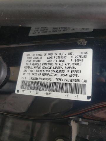 Photo 10 from auction – 2006 ACURA 3.2TL with VIN 19UUA66286A006661