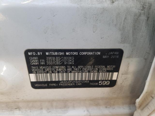 Photo 10 from auction – 2016 MITSUBISHI LANCER ES with VIN JA32U2FU1GU012369