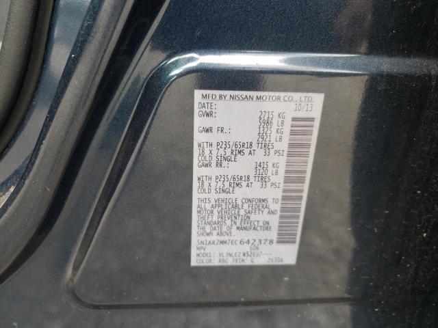 Photo 10 from auction – 2014 NISSAN PATHFINDER with VIN 5N1AR2MM7EC642378