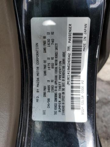 Photo 10 from auction – 1998 MAZDA PROTEGE DX with VIN JM1BC1418W0240642