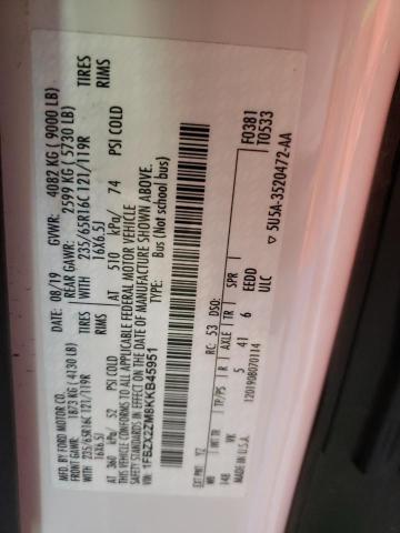 Photo 10 from auction – 2019 FORD TRANSIT T- with VIN 1FBZX2ZM8KKB45951