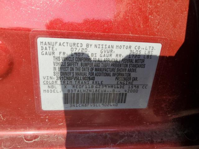 Photo 10 from auction – 2020 NISSAN VERSA SR with VIN 3N1CN8FV5LL902640