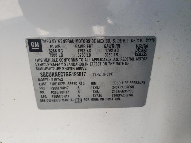 Photo 10 from auction – 2016 CHEVROLET SILVERADO with VIN 3GCUKNEC7GG196617