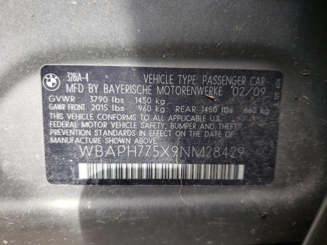 Photo 10 from auction – 2009 BMW 328 I with VIN WBAPH775X9NM28429