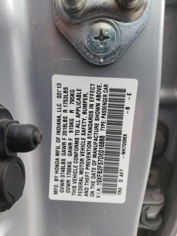 Photo 10 from auction – 2013 HONDA CIVIC LX with VIN 19XFB2F57DE016888