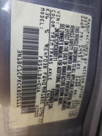 Photo 10 from auction – 2012 NISSAN VERSA S with VIN 3N1BC1CPXCK800111