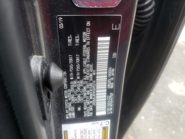 Photo 10 from auction – 2019 TOYOTA 4RUNNER SR with VIN JTEBU5JR1K5695274