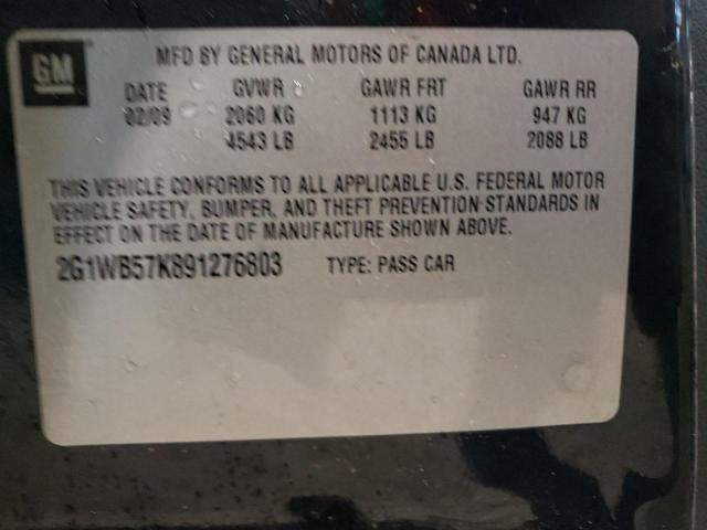 Photo 10 from auction – 2009 CHEVROLET IMPALA LS with VIN 2G1WB57K891276803