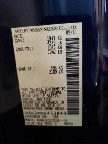 Photo 10 from auction – 2012 NISSAN ALTIMA BAS with VIN 1N4AL2APXCN453848