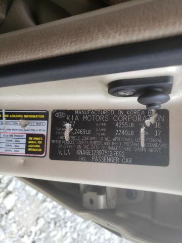 Photo 10 from auction – 2007 KIA OPTIMA LX with VIN KNAGE123975127692