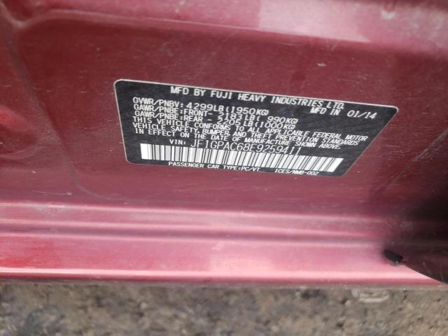 Photo 10 from auction – 2014 SUBARU IMPREZA PR with VIN JF1GPAC68E9259411