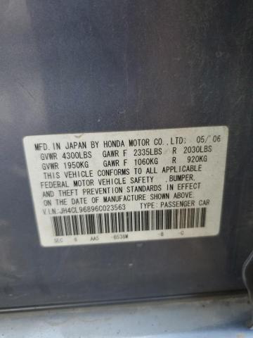 Photo 10 from auction – 2006 ACURA TSX with VIN JH4CL96896C023563