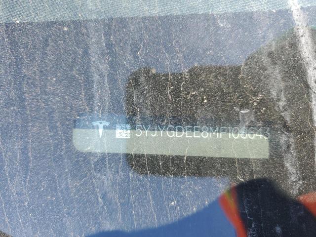 Photo 10 from auction – 2021 TESLA MODEL Y with VIN 5YJYGDEE8MF108643