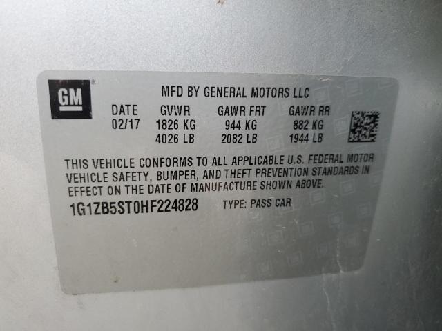 Photo 10 from auction – 2017 CHEVROLET MALIBU LS with VIN 1G1ZB5ST0HF224828