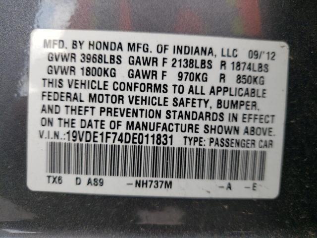 Photo 10 from auction – 2013 ACURA ILX 20 TEC with VIN 19VDE1F74DE011831