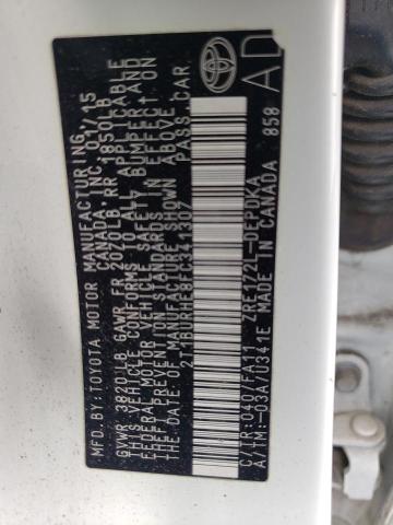 Photo 10 from auction – 2015 TOYOTA COROLLA L with VIN 2T1BURHE8FC341307