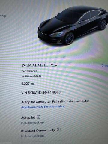 Photo 8 from auction – 2021 TESLA MODEL S with VIN 5YJSA1E49MF418328