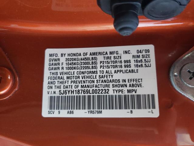 Photo 10 from auction – 2009 HONDA ELEMENT EX with VIN 5J6YH18769L002232