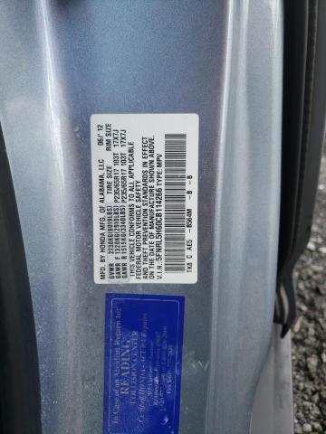 Photo 10 from auction – 2012 HONDA ODYSSEY EX with VIN 5FNRL5H60CB114266