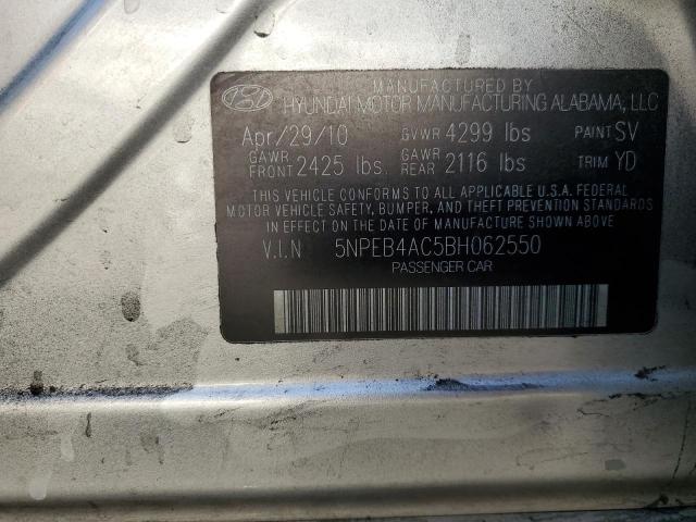 Photo 10 from auction – 2011 HYUNDAI SONATA GLS with VIN 5NPEB4AC5BH062550