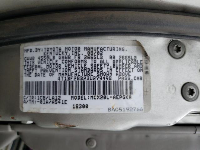 Photo 10 from auction – 2003 TOYOTA AVALON XL with VIN 4T1BF28B23U279498