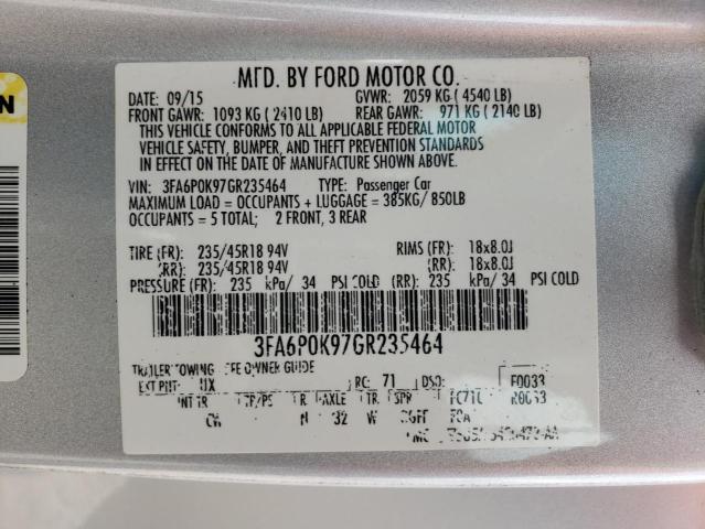 Photo 10 from auction – 2016 FORD FUSION TIT with VIN 3FA6P0K97GR235464