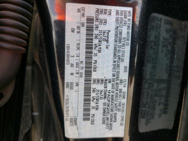 Photo 10 from auction – 2014 FORD FOCUS SE with VIN 1FADP3K20EL461577