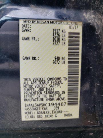 Photo 10 from auction – 2017 NISSAN ALTIMA 2.5 with VIN 1N4AL3AP5HC194467