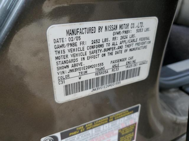 Photo 10 from auction – 2006 INFINITI M45 BASE with VIN JNKBY01E26M201555