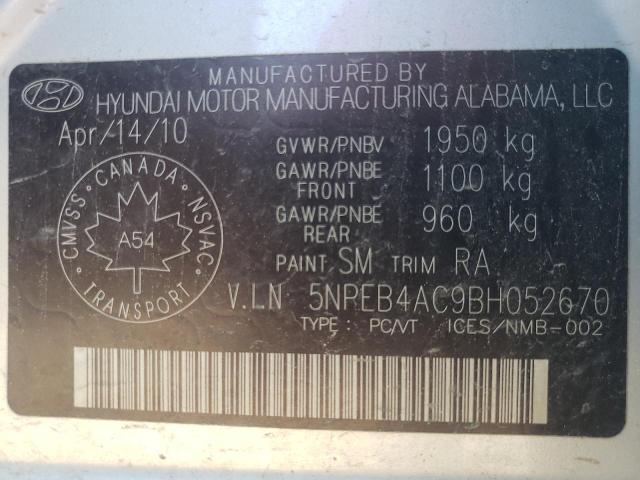Photo 10 from auction – 2011 HYUNDAI SONATA GLS with VIN 5NPEB4AC9BH052670