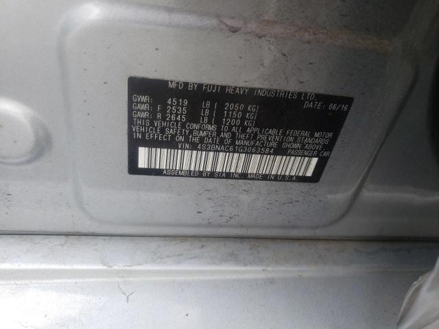 Photo 10 from auction – 2016 SUBARU LEGACY 2.5 with VIN 4S3BNAC61G3063584