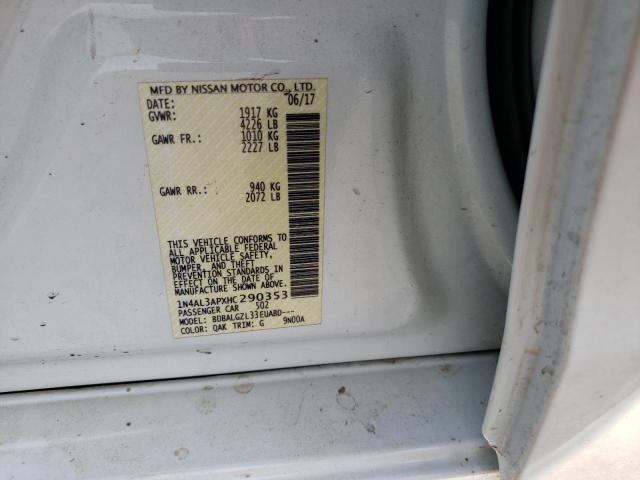 Photo 10 from auction – 2017 NISSAN ALTIMA 2.5 with VIN 1N4AL3APXHC290353