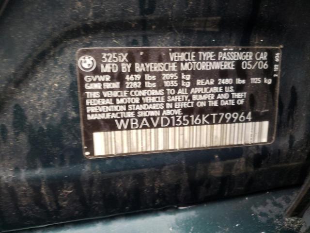 Photo 10 from auction – 2006 BMW 3 SERIES with VIN WBAVD13516KT79964
